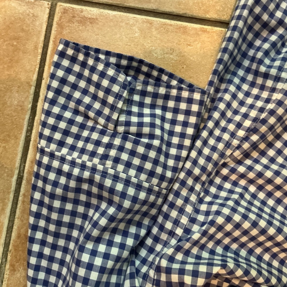 Ll Bean Blue Gingham Button-Down 3/4 Sleeves L - … - image 5